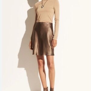 Vince Satin Short Slip Skirt